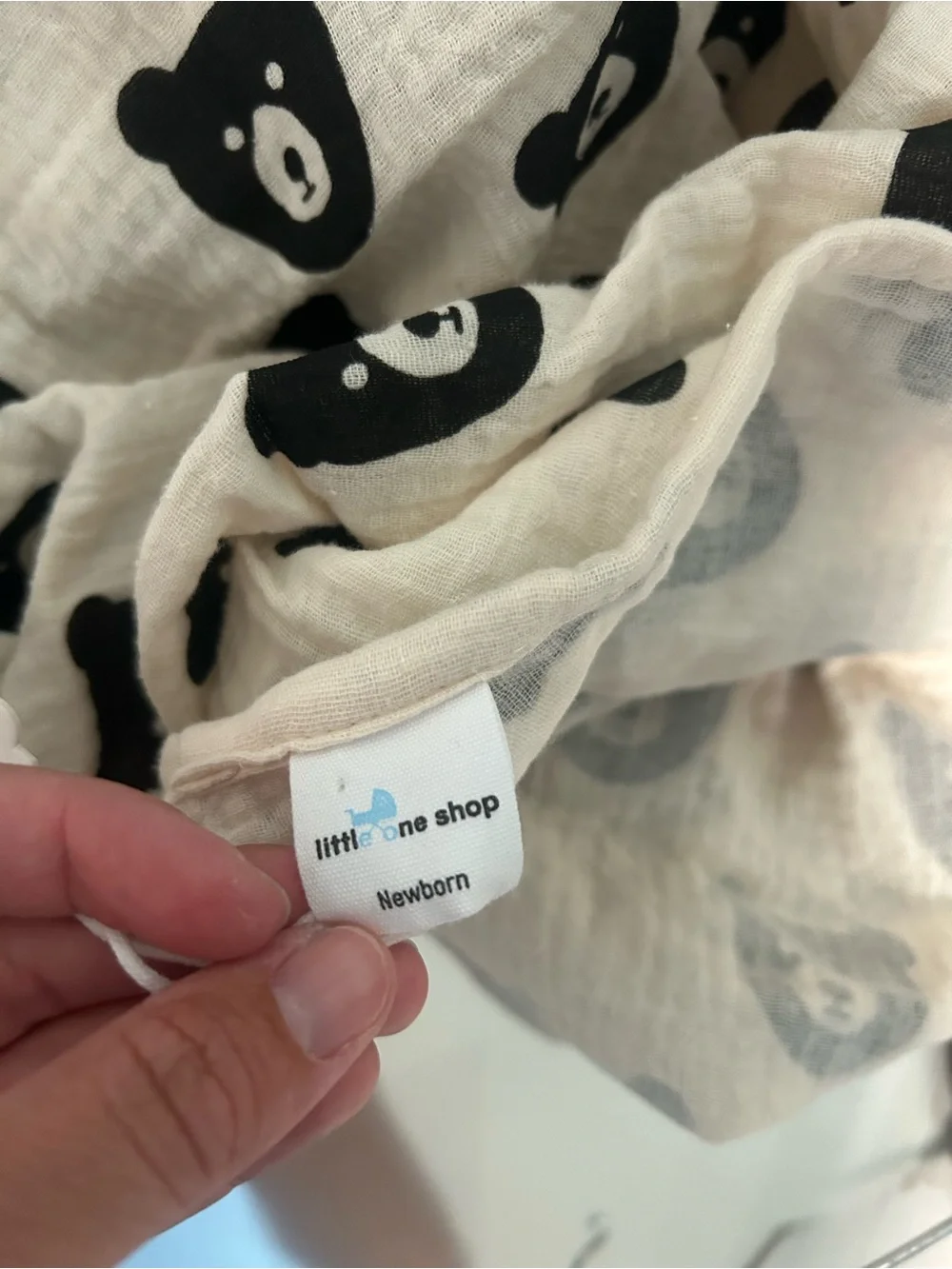 Little One Shop Square Linen Cotton Newborn Baby Blanket